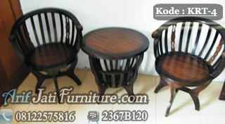 Kursi Teras Jati Model Mangkok