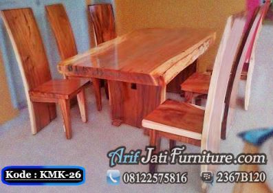 kursi meja makan kayu trembesi