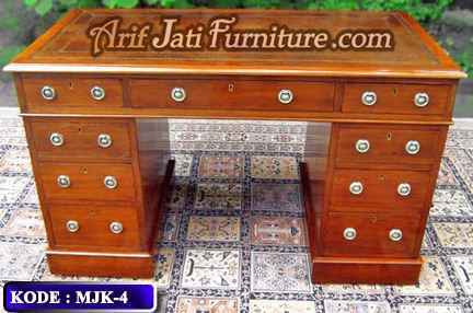 meja kerja jati minimalis