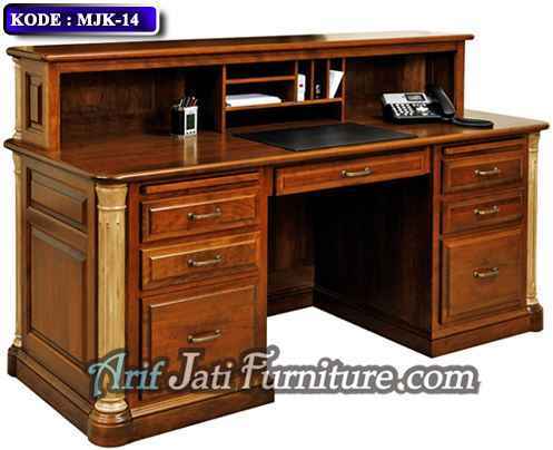  meja resepsionis kayu  jati ARIF JATI FURNITURE JUAL 