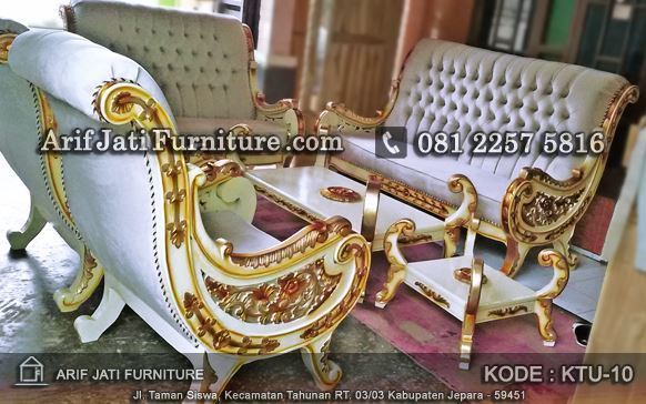  kursi  tamu  rafi ahmad cat  duco  putih  ARIF JATI FURNITURE 