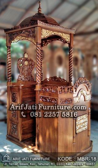 mimbar masjid ukiran ulir