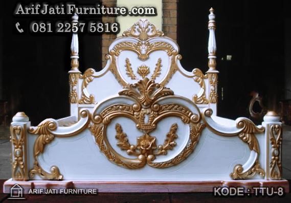  tempat  tidur  manohara warna  putih  ARIF JATI  FURNITURE 