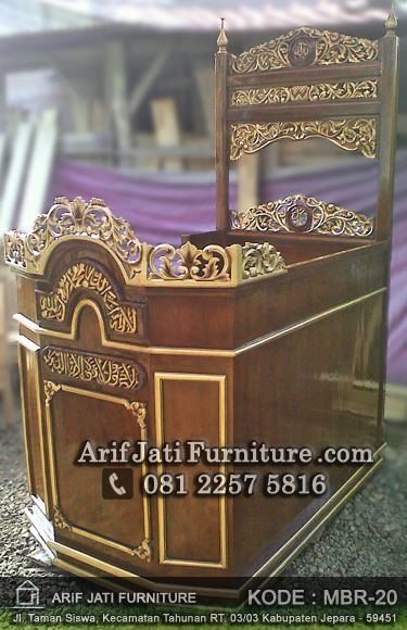 mimbar kayu jati murah