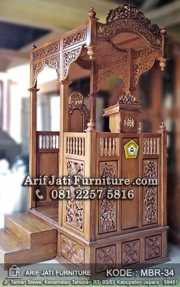jual mimbar masjid ukir terbaru