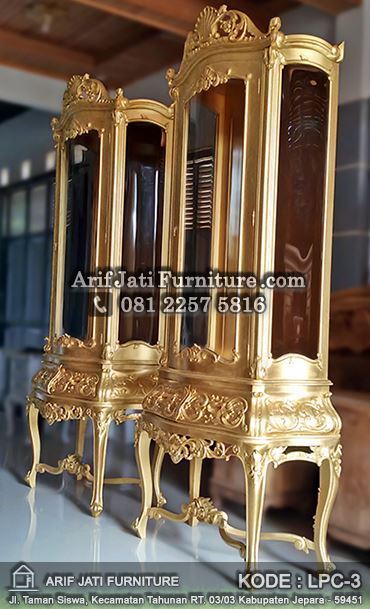  lemari  kaca  terbaru ala eropa ARIF JATI FURNITURE JUAL 