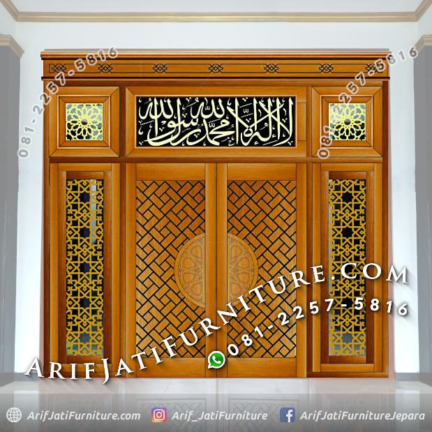 Desain Pintu Masjid Minimalis Model Kupu Tarung