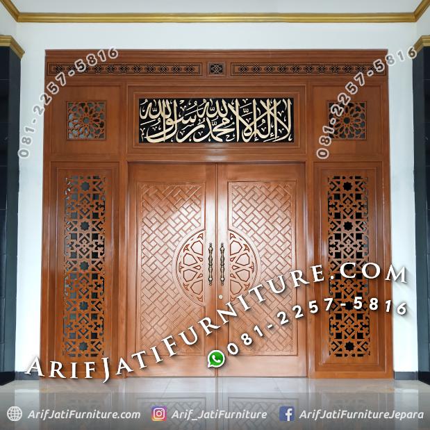 Kusen Pintu Masjid Minimalis Kayu Jati