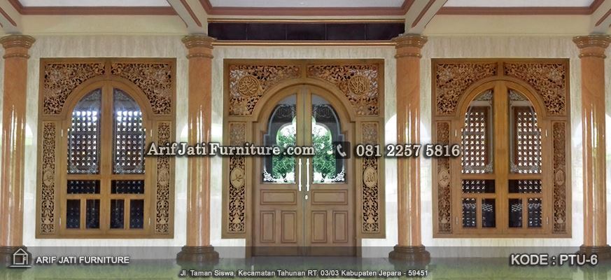  pintu jendela masjid ukir kayu jati ARIF JATI FURNITURE 