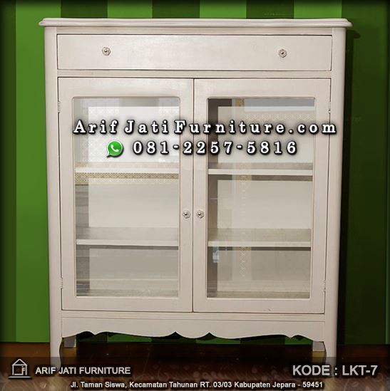  Lemari  Mukena  Warna Putih Shabby Chic ARIF JATI FURNITURE