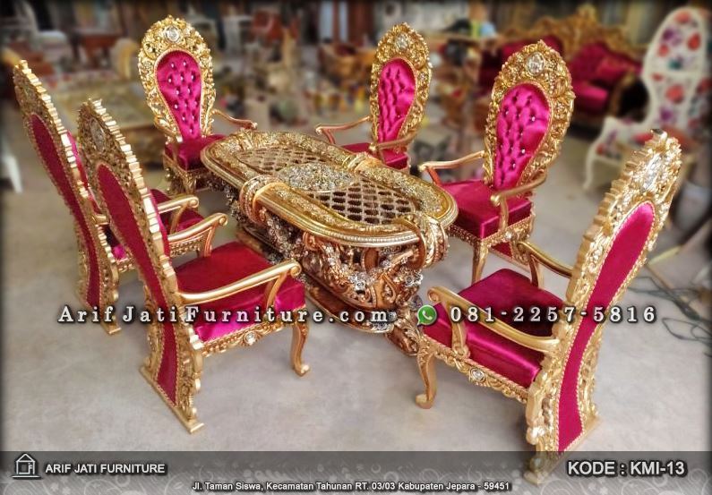 kursi makan klasik ukir mewah ala eropa