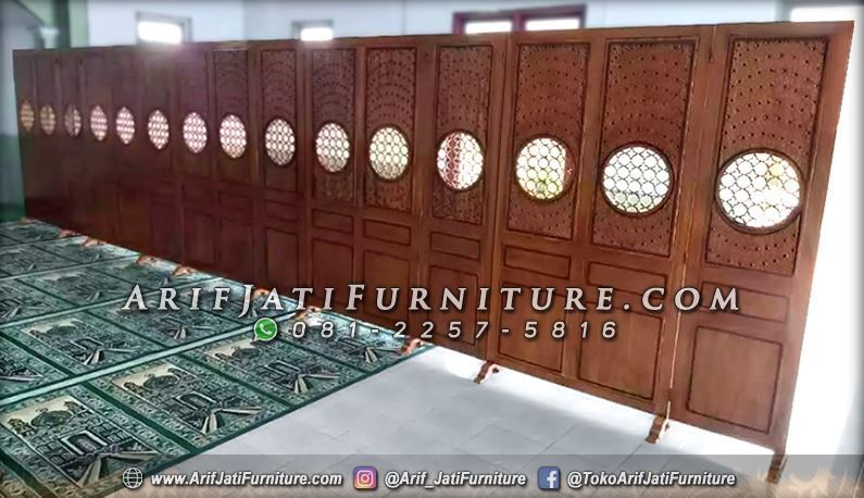 Partisi Mushola Kayu Jati Minimalis ARIF JATI FURNITURE