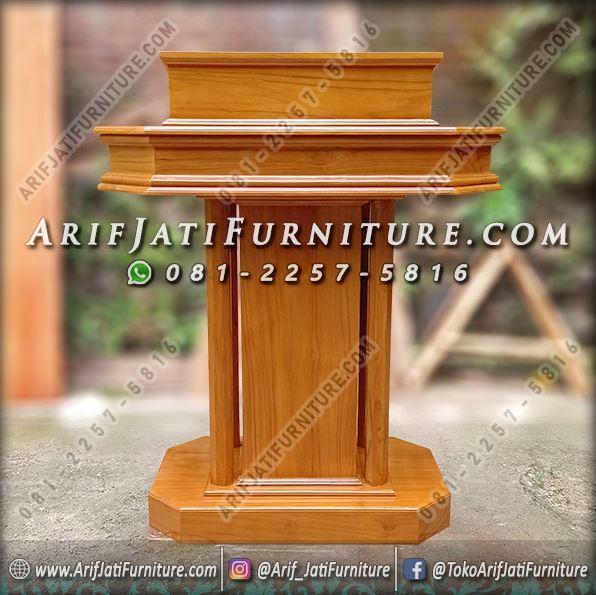 Mimbar Podium Pidato Minimalis Jati
