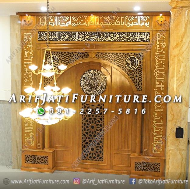 Desain Mihrab Masjid Minimalis Jati Jepara